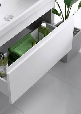 Тумба под раковину Aqwella Smart 60 SRT0106BS подвесная Бетон светлый