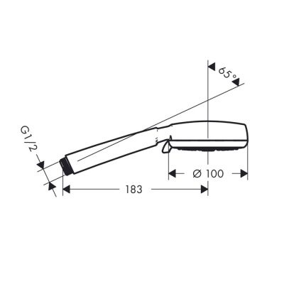 Ручной душ Hansgrohe Crometta 26825400 Хром Белый
