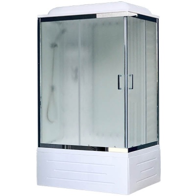 Душевая кабина Royal Bath BP 100х80 RB8100BP6-WC-CH-R стекло матовое задняя стенка Белая