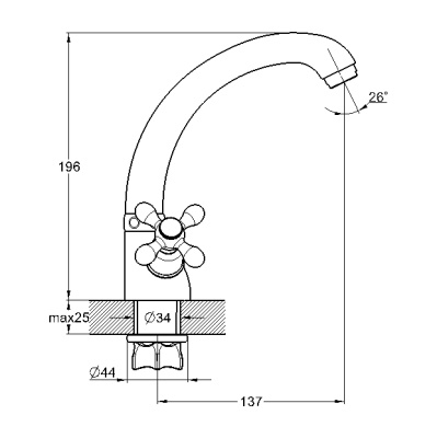 Смеситель для кухни G-Lauf QTZ4-C827 Хром