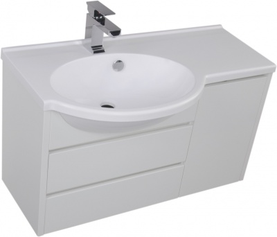 Тумба под раковину Aquanet Лайн 90 164937 подвесная R Белая