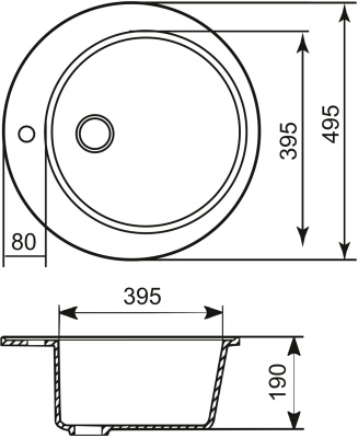 Кухонная мойка Mixline ML-GM13-309 525087 Темно-серая