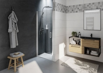 Душевая дверь Riho Novik Z101 80 GZ1080000 профиль Хром стекло прозрачное