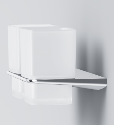 Двойной стакан для зубных щеток AM.PM Inspire 2.0 A50A343400 Хром Белый