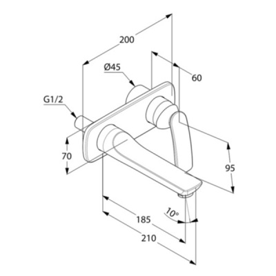Смеситель для раковины Kludi Balance 522468775 Черный Хром