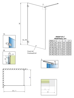 Душевая перегородка Radaway Euphoria V W1 Walk-in 110 фурнитура Хром стекло прозрачное