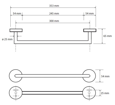 Полотенцедержатель Bemeta Omega 104204332 Хром