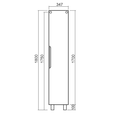 Шкаф пенал Diborg Lande 35 77.2300 подвесной Белый матовый