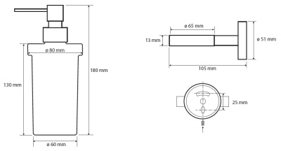 Дозатор для жидкого мыла Bemeta White 104109014 Белый матовый