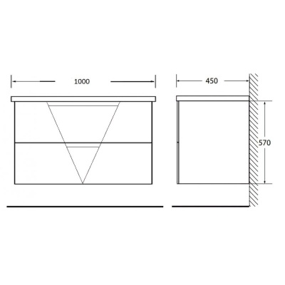 Тумба под раковину BelBagno Vittoria 100 Белая/Bianco Lucido