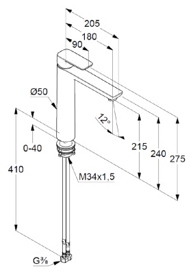 Смеситель для раковины Kludi Pure&Style 402960575 Хром