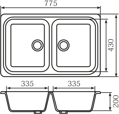 Кухонная мойка Mixline ML-GM23-307 525189 Терракот