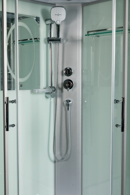 Душевая кабина WeltWasser WW500 Halle 1002 100x100 10000003243 профиль Хром стекло прозрачное