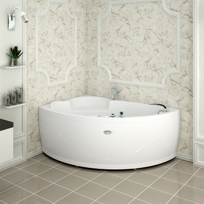 Акриловая ванна Radomir Wachter Алари 168x120 форсунки Хром L с гидромассажем