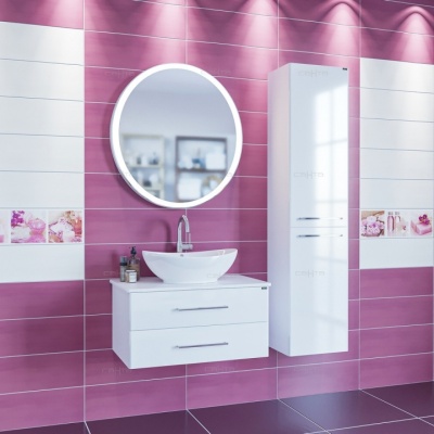 Тумба с раковиной СанТа Вегас 80 226015л подвесная Белая