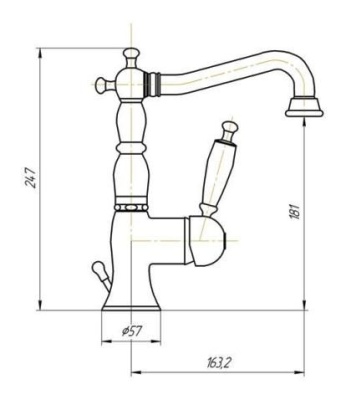 Смеситель для раковины Migliore Oxford ML.OXF-6313 Хром ML.OXF-6313.BI.CR