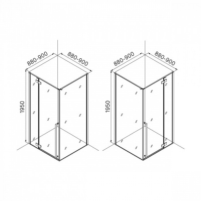 Душевой уголок Iddis Slide SLI6BS0i23 90x90 профиль Черный стекло прозрачное