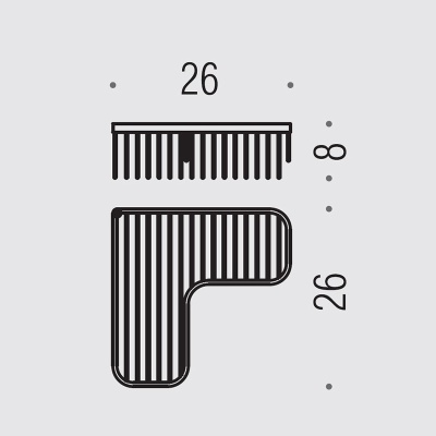 Угловая полка Colombo Design Angolare B9611.000 Хром