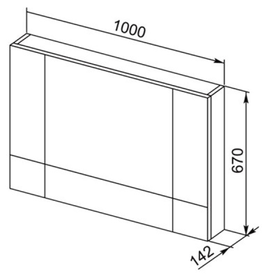 Зеркальный шкаф Aquanet Верона 100 175383 Белый