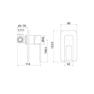 Смеситель для душа Iddis Slide SLISB00i66 Хром