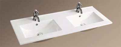 Раковина WeltWasser Deilbach 7506 120 10000003906 двойная Белый глянец