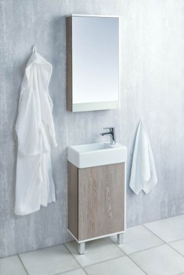 Тумба под раковину Акватон Эмма 45 1A221601EAD80 Белый Дуб навара