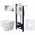 Комплект унитаза с инсталляцией AM.PM Inspire FlashClean IS49051.501700 с сиденьем Микролифт и клавишей смыва Хром