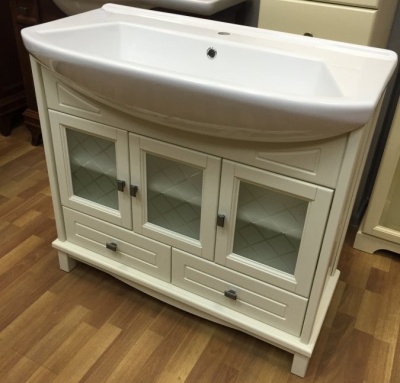 Комплект мебели для ванной Opadiris Омега 90 Слоновая кость