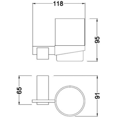 Стакан Schein Durer 263C-R Хром, Белый