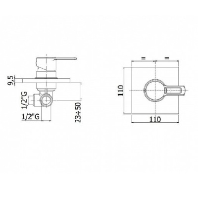 Смеситель для душа Paffoni Ringo RIN010CR Хром