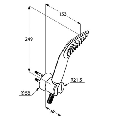 Душевой гарнитур Kludi Fizz 6765087-00 Черный Хром