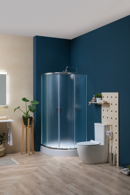 Душевой уголок Aquanet SE-900Q 90x90 профиль Хром стекло с узором