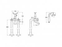 Смеситель для ванны Roca Carmen 5A274BC00 Хром