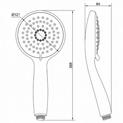 Ручной душ Swedbe Calypso 5016 Хром