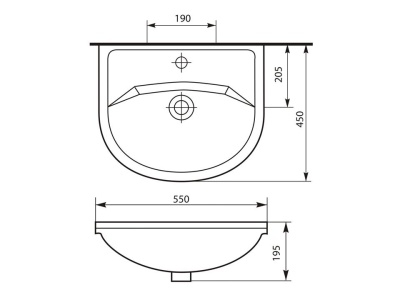 Тумба под раковину Style Line Ирис 55 Белый глянец