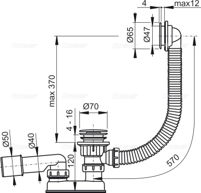 Слив-перелив Alcaplast A505CRM Click-Clack Хром Слив-перелив Alcaplast A505CRM Click-Clack Хром