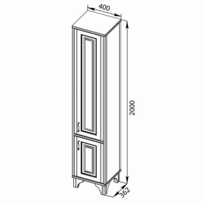 Шкаф пенал Aquanet Валенса 40 L 243234 Белый матовый