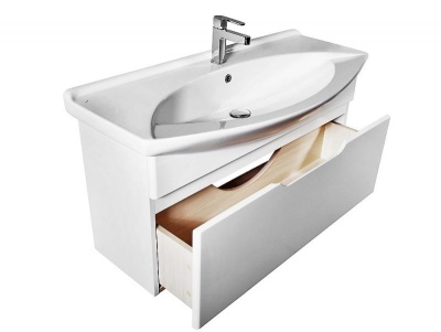 Тумба под раковину Dreja Laguna 75 99.1102 подвесная Белый глянец