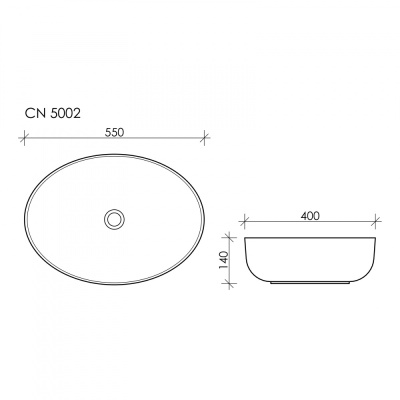 Раковина-чаша Ceramica Nova Element 55 CN5002 Белая