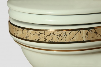 Унитаз компакт Creavit Klasik KL310-11CB00E-PB00 Белый с декором без бачка и сиденья