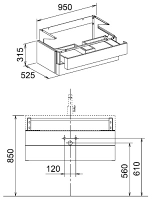 Тумба под раковину Keuco Edition 300 30384 386800 Грецкий орех