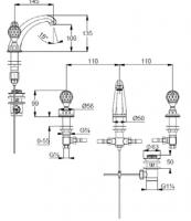 Смеситель для раковины Kludi Adlon 5104345G4 Золото