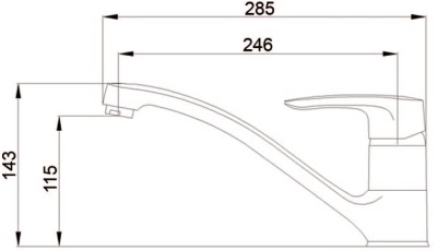 Смеситель для кухни Raiber Zenos R1101 Хром