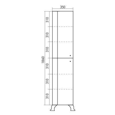 Шкаф пенал Mixline Людвиг 35 L 527484 Патина серебро