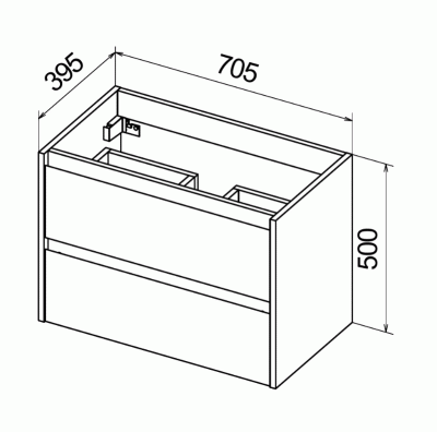 Тумба под раковину BelBagno KRAFT 39-700/390-2C-SO-PP подвесная Pino Pasadena