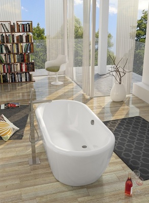 Акриловая ванна Riho Dua 180x86 с черной панелью