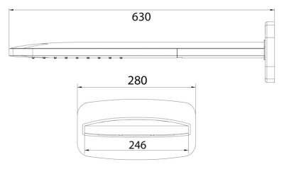 Верхний душ Clever Angel Inox 28x63 60308 Хром Белый