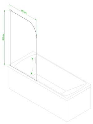 Шторка на ванну Royal Bath BV RB BV814 профиль Хром стекло рифленое