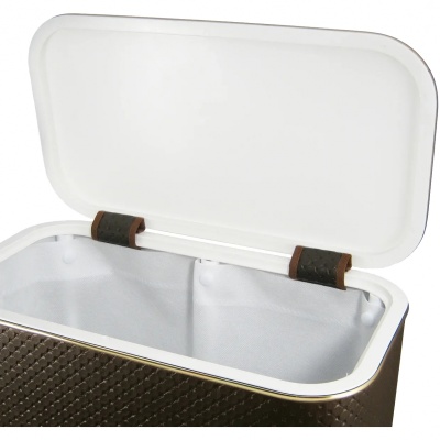 Корзина для белья Cameya Punto PCG-M-9 с микролифтом средняя Шоколад, кант золото