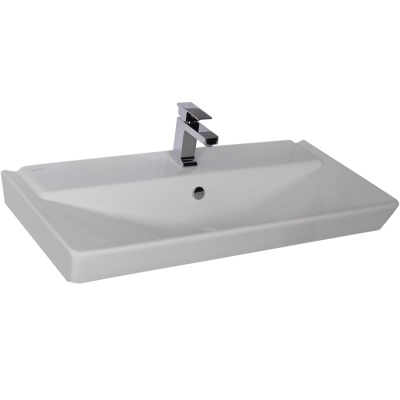 Комплект мебели для ванной Aquanet Виго 100 183666 подвесной Сине-серый